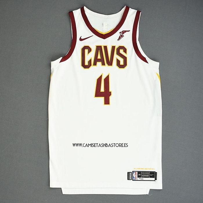 Kevin Porter Jr. NO 4 Camiseta Cleveland Cavaliers Association Autentico Blanco